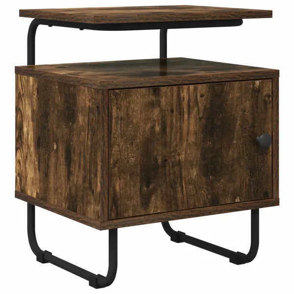 Table de chevet Chêne fumé Bois d'ingénierie