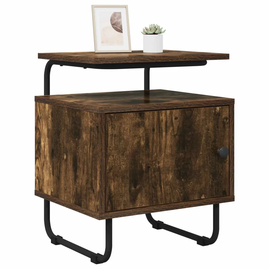 Table de chevet Chêne fumé Bois d'ingénierie - 2
