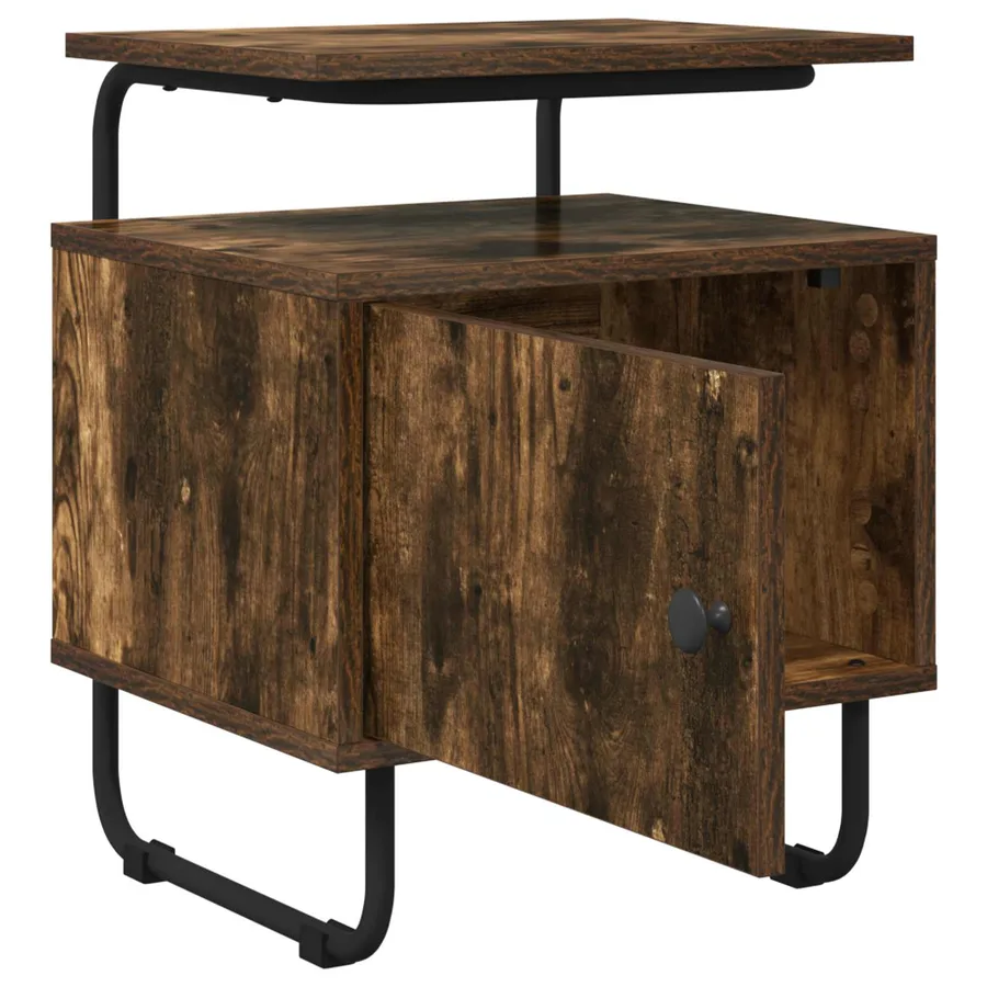 Table de chevet Chêne fumé Bois d'ingénierie - 3