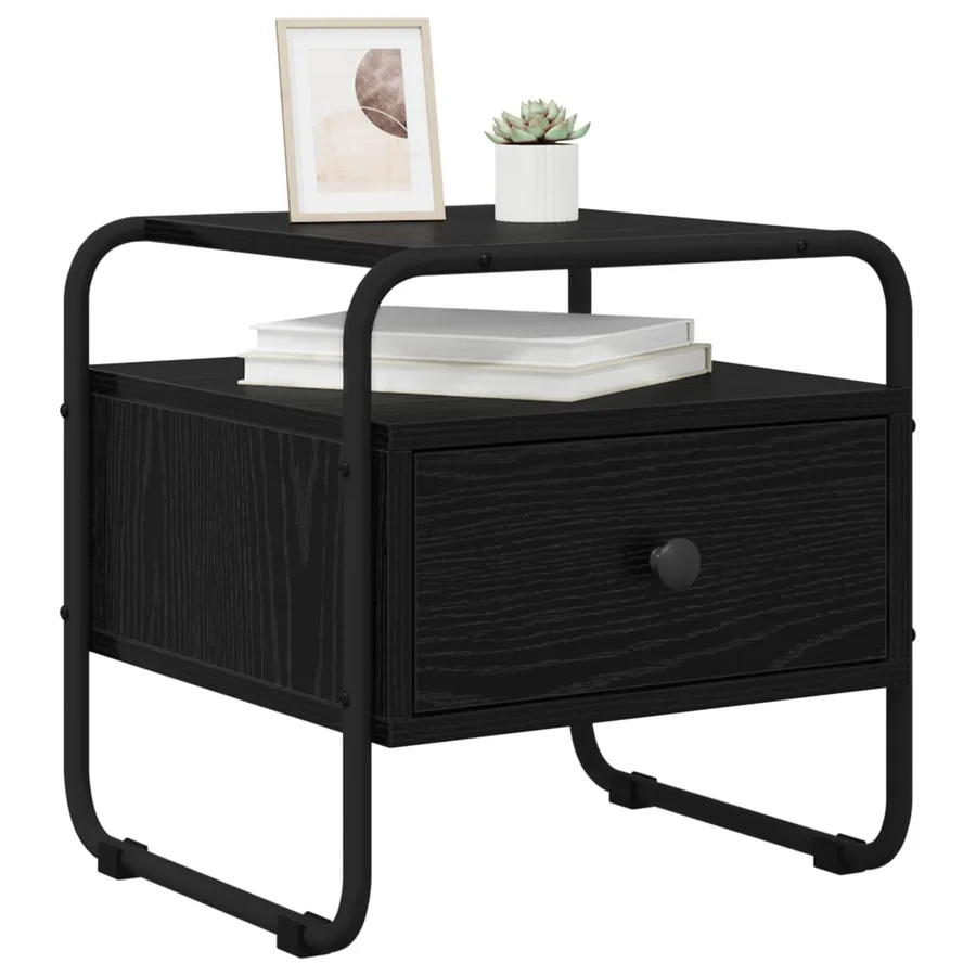 Table de chevet 2 pc Chêne noir Bois d'ingénierie - 3