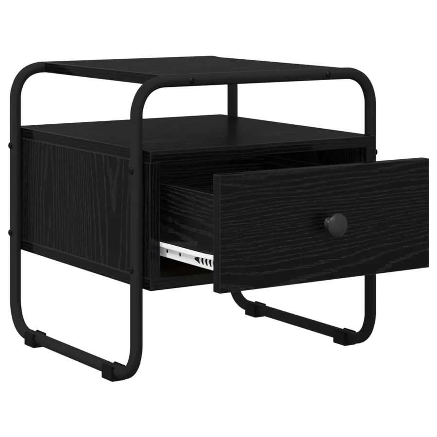 Table de chevet 2 pc Chêne noir Bois d'ingénierie - 5