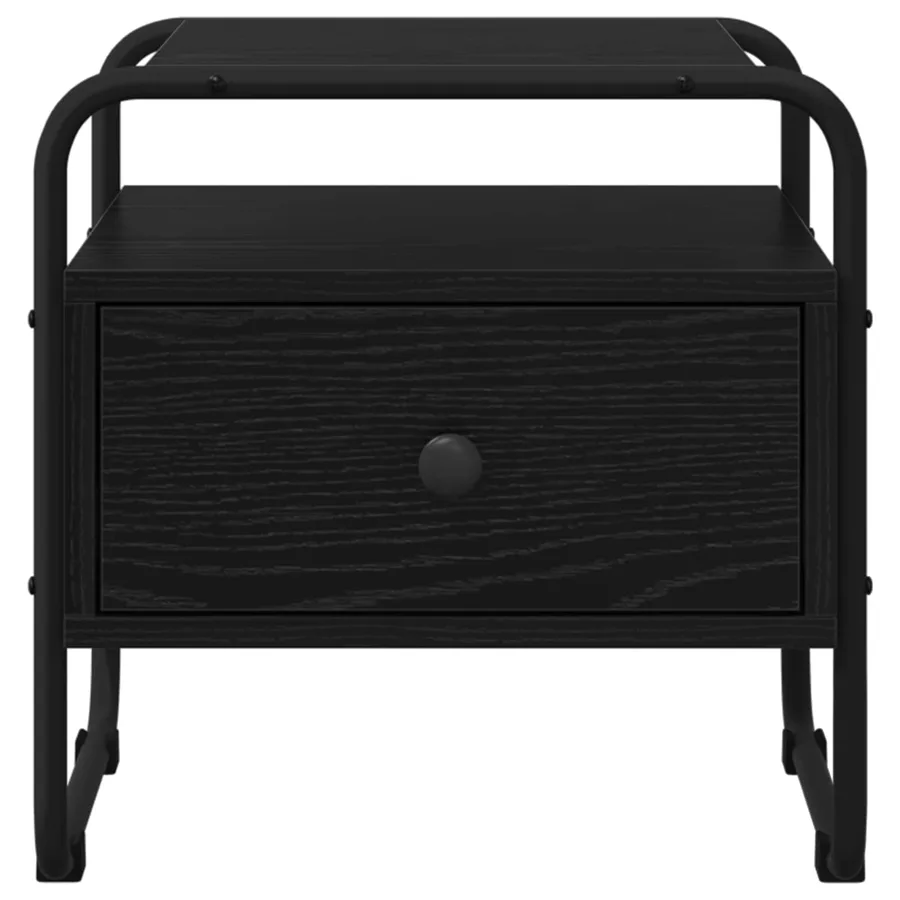 Table de chevet 2 pc Chêne noir Bois d'ingénierie - 6