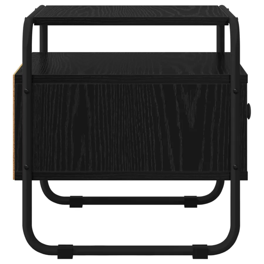 Table de chevet 2 pc Chêne noir Bois d'ingénierie - 7
