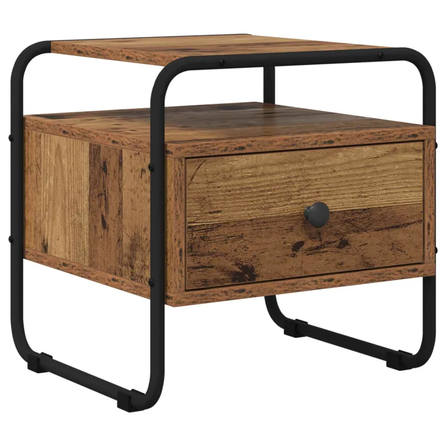 Table de chevet Bois ancien Bois d'ingénierie - 2