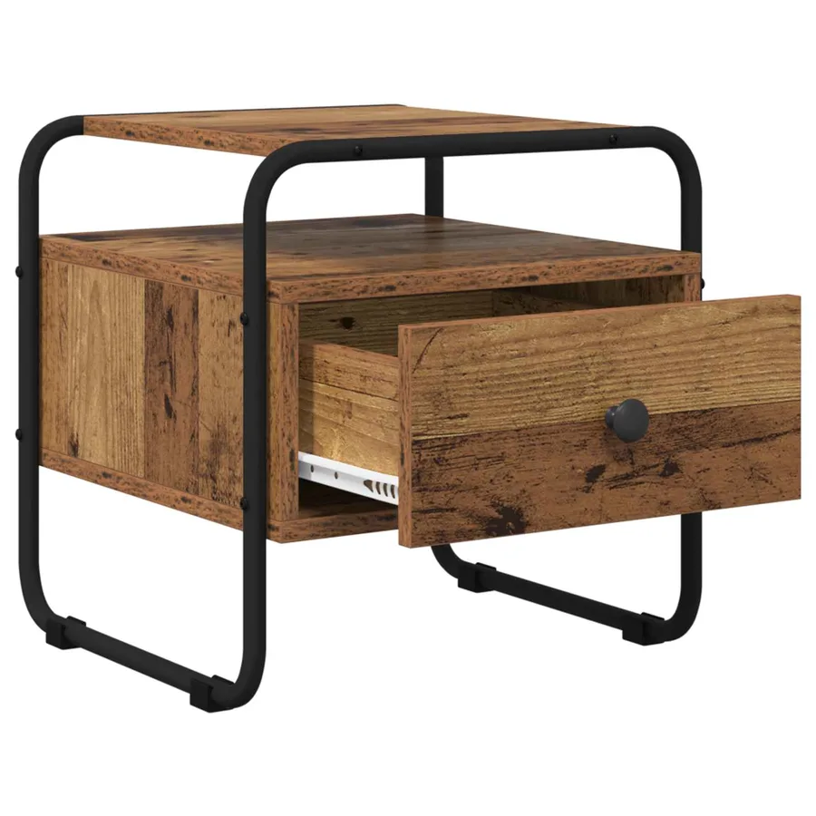 Table de chevet Bois ancien Bois d'ingénierie - 4