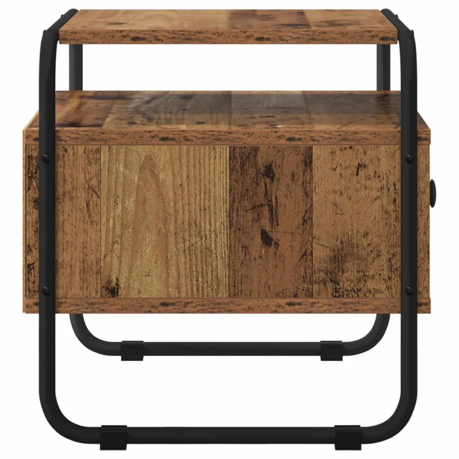 Table de chevet Bois ancien Bois d'ingénierie - 6
