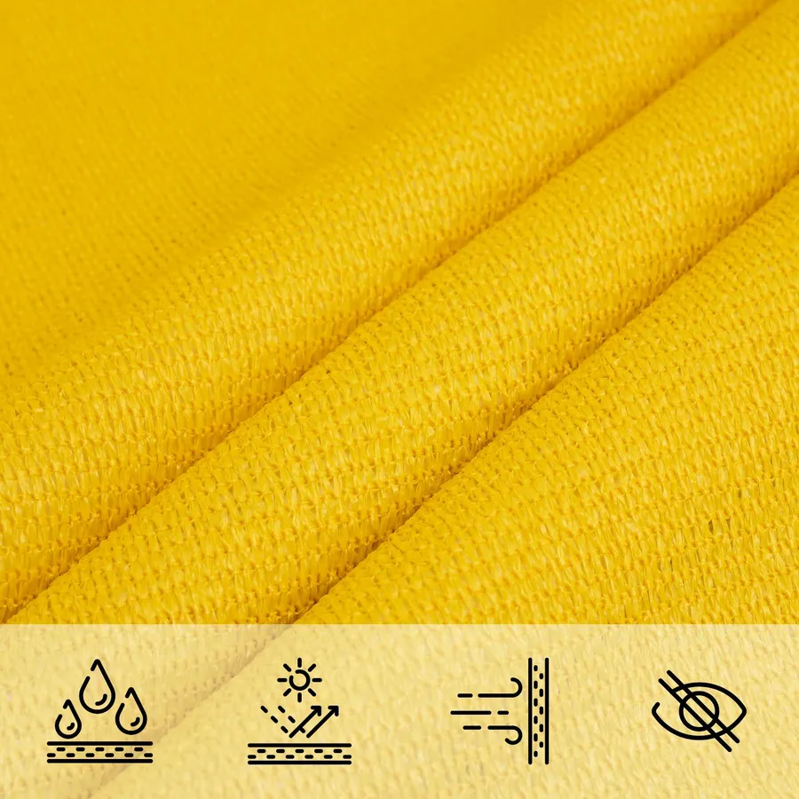 Voile d'ombre Jaune 7 x 5 x 5 m HDPE - 4