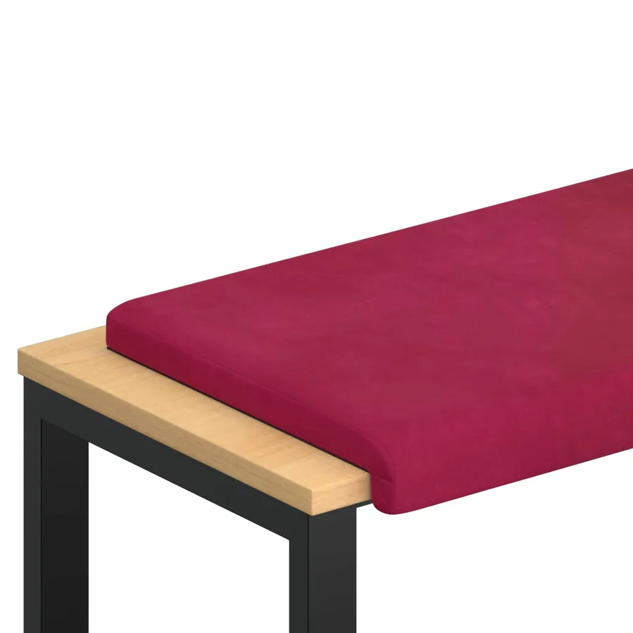 Coussin de banc Velours (V) Bordeaux Profondeur 35 cm - 2