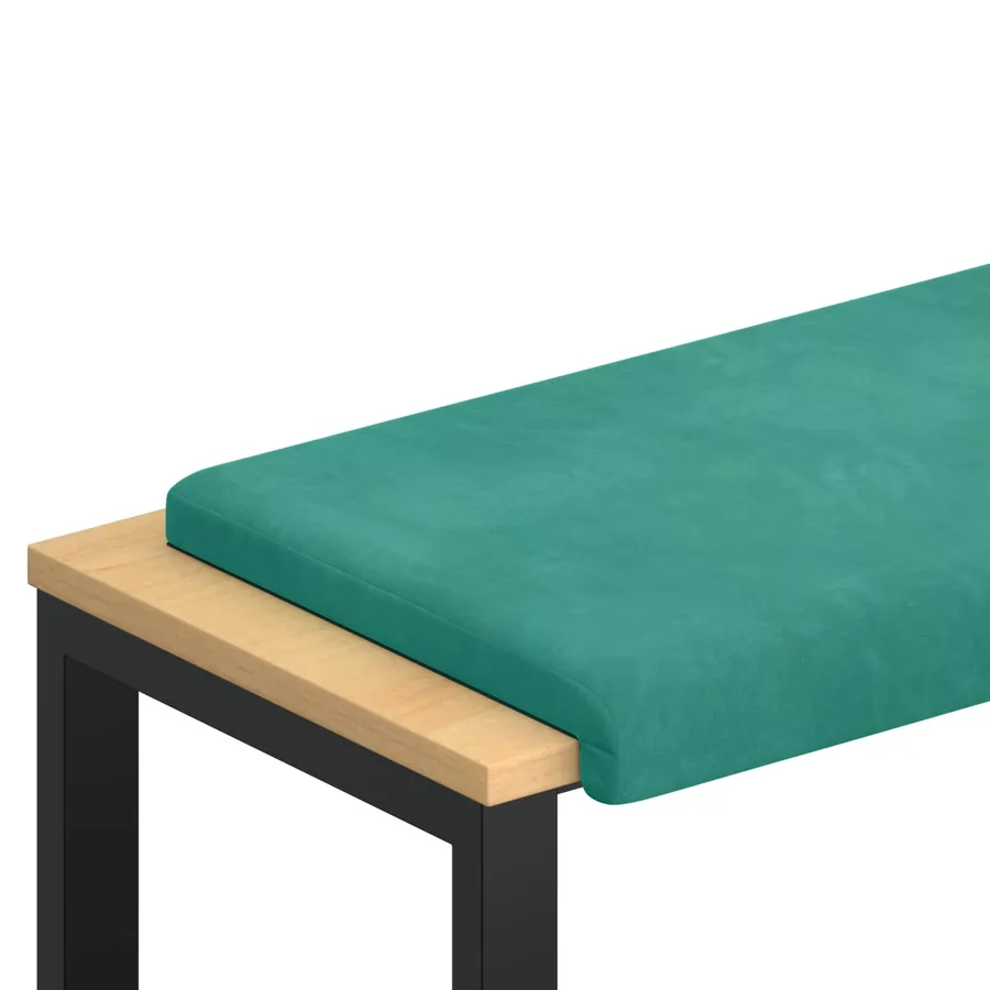 Coussin de banc Velours (V) Turquoise Profondeur 35 cm - 2
