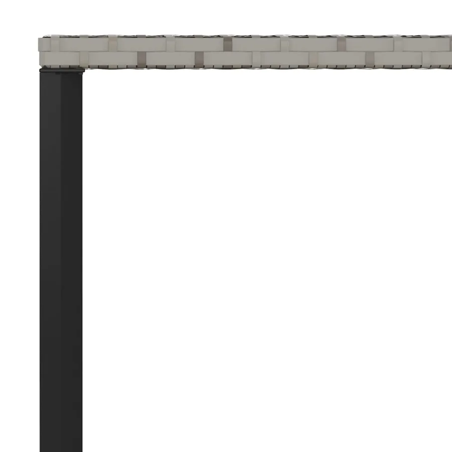 Ensemble à manger jardin 6pcs et coussins gris résine tressée - 10