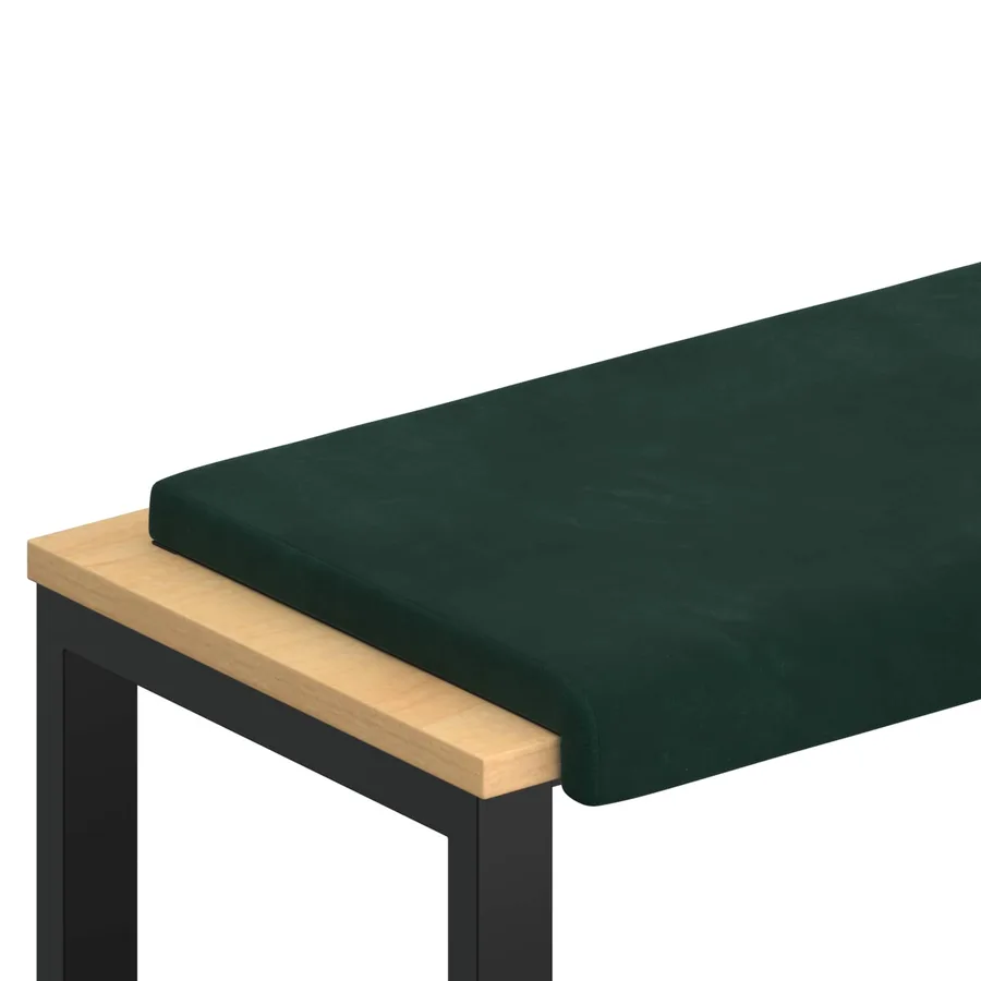Coussin de banc Velours (V) Vert foncé Profondeur 35 cm - 2