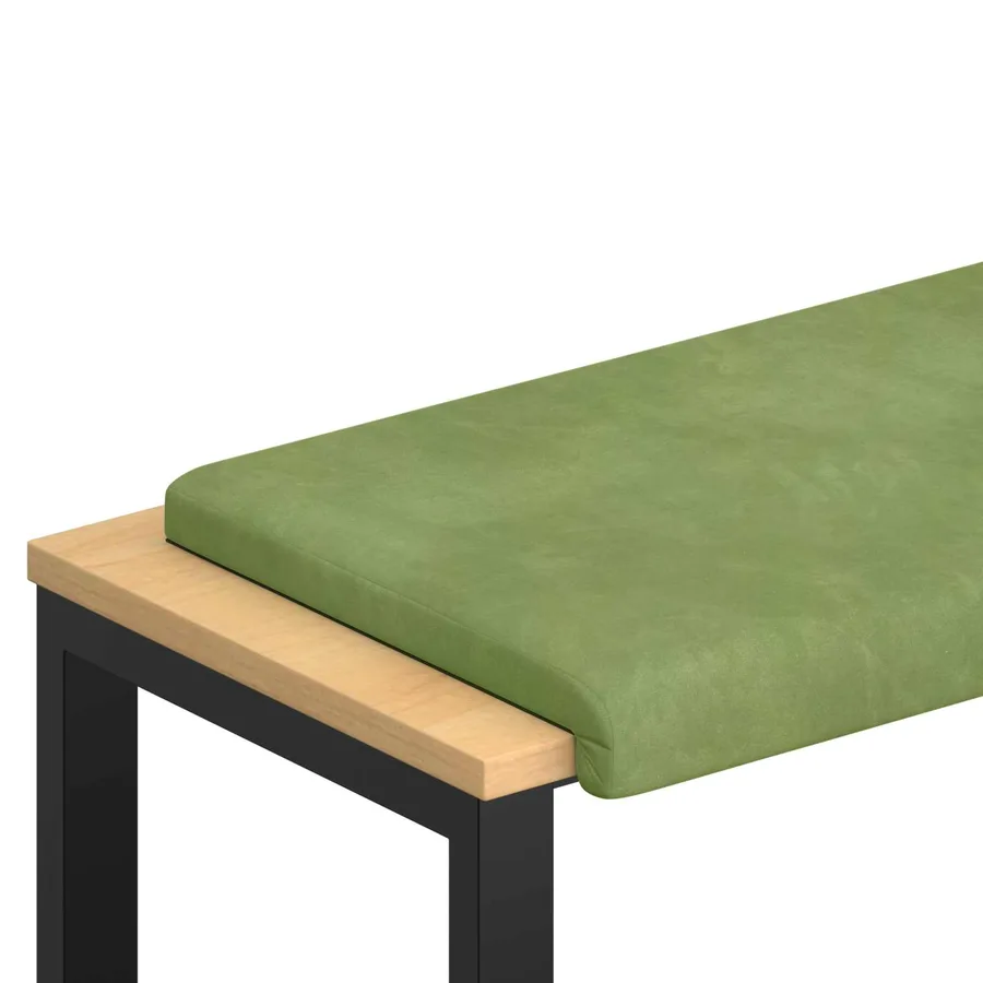 Coussin de banc Velours (V) Vert clair Profondeur 35 cm - 2