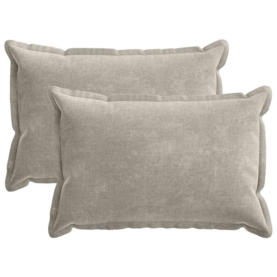 Housse de coussin 2 pcs HOUTEN Gris clair 50 x 75 cm