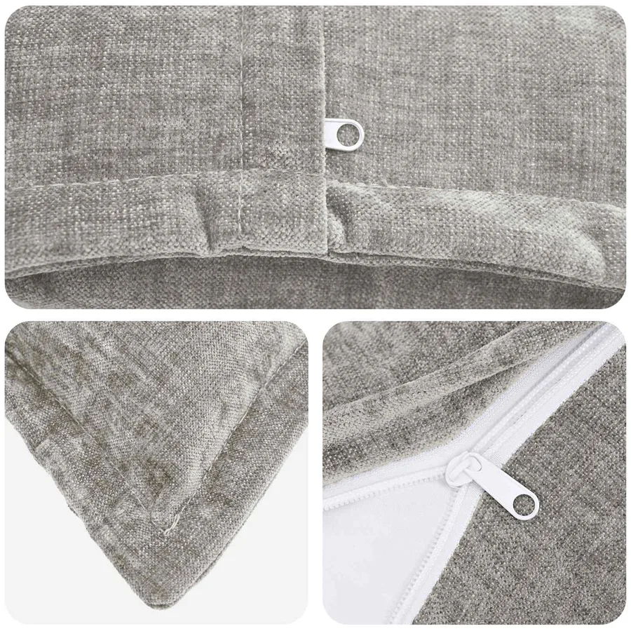 Housse de coussin 2 pcs HOUTEN Gris clair 50 x 75 cm - 4