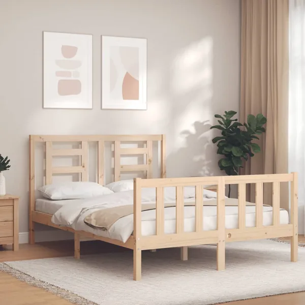 Cadre de lit sans matelas 140x200 cm bois massif de pin