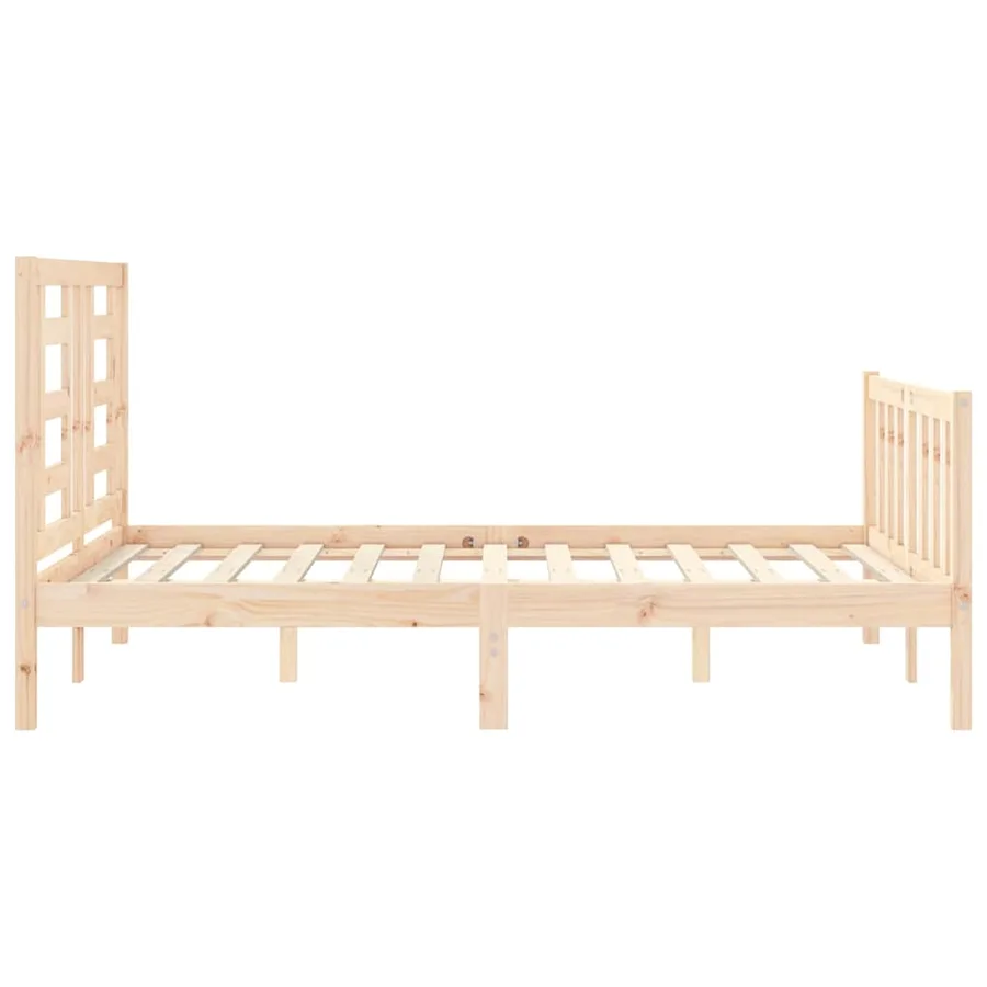 Cadre de lit sans matelas 140x200 cm bois massif de pin - 7