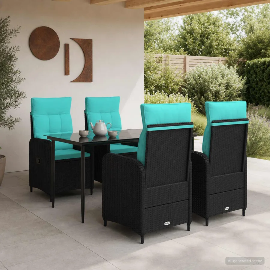 Ensemble de Tables Basses avec coussin avec oreiller 5 pcs - 3