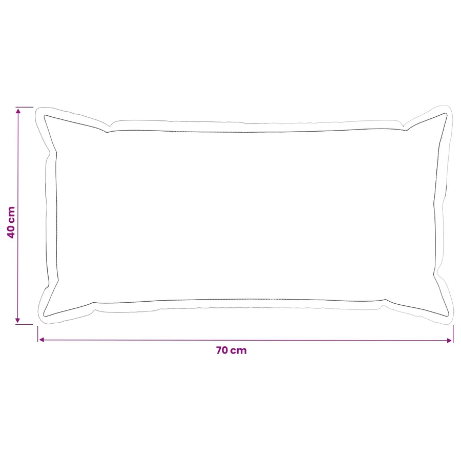 Housse de coussin 6 pcs HOUTEN Bleu 40 x 70 cm Tissu Chenille - 7
