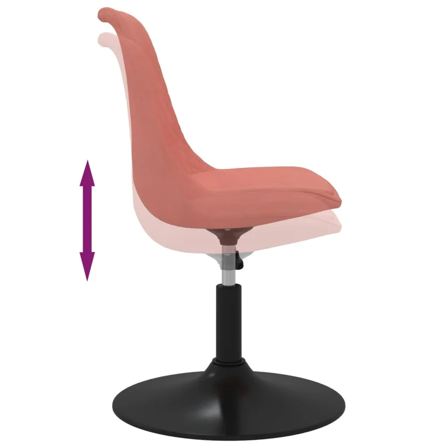 Chaises à manger pivotantes lot de 4 Rose Velours - 7