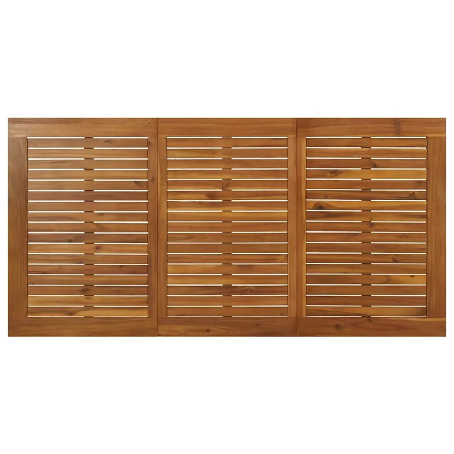 Table de jardin avec pieds épingle à cheveux 140x80x75cm acacia - 5