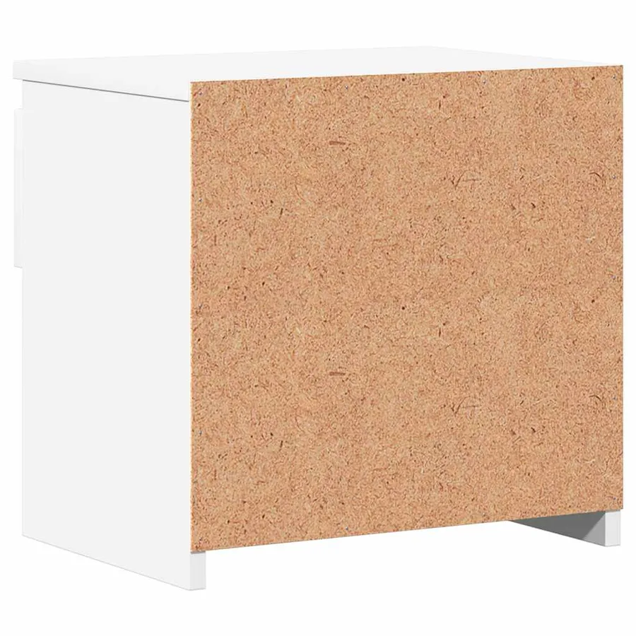 Tables de chevet 2 pcs Blanc 40x30x39 cm Bois d'ingénierie - 6