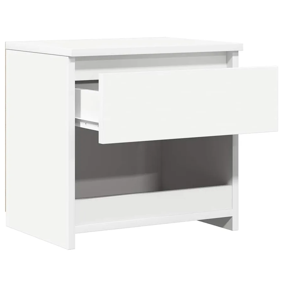 Tables de chevet 2 pcs Blanc 40x30x39 cm Bois d'ingénierie - 8