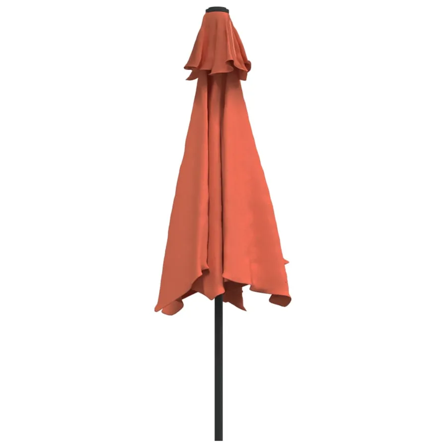 Parasol de jardin avec mât en métal terre cuite 300 cm - 4