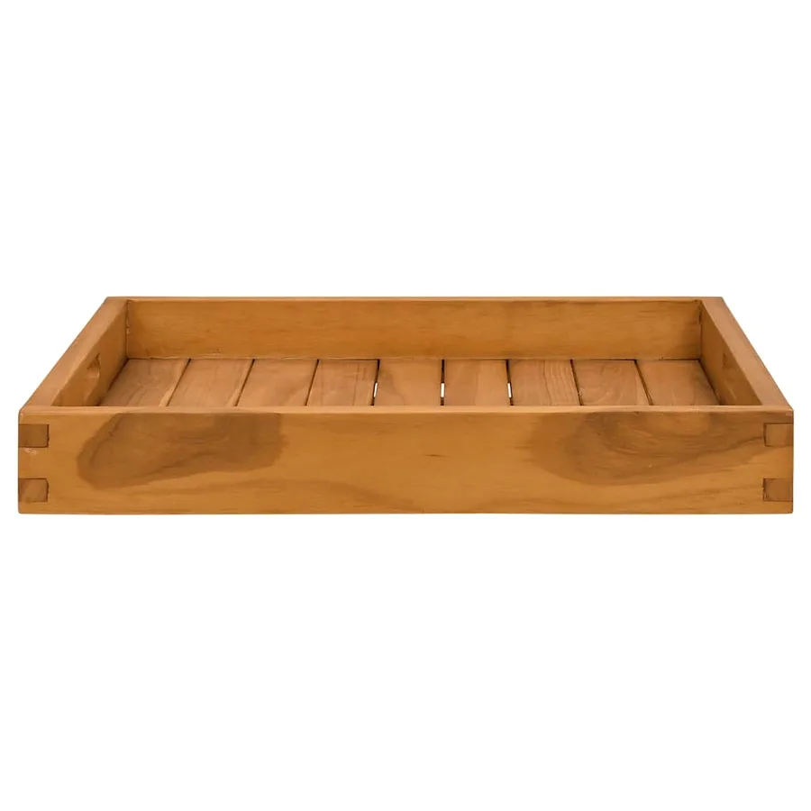 Plateau de service 50x50 cm Bois de teck massif - 2