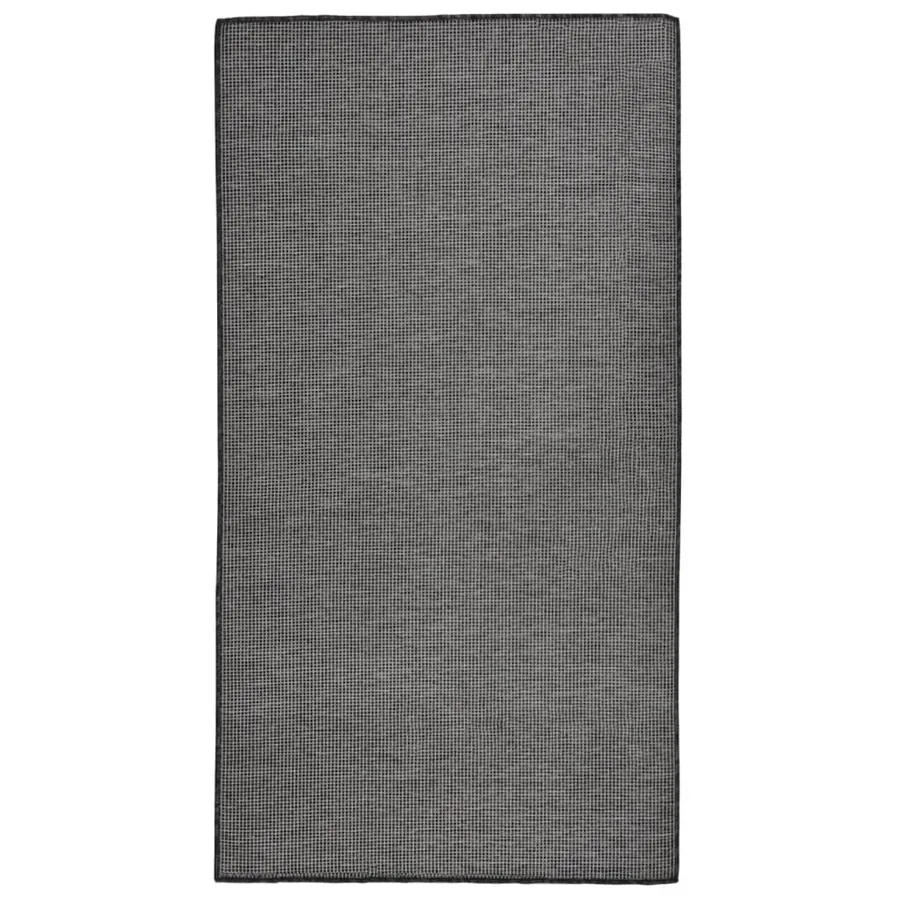 Tapis à tissage plat d'extérieur 80x150 cm Gris
