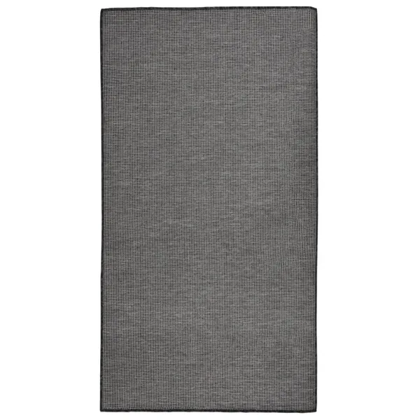 Tapis à tissage plat d'extérieur 80x150 cm Gris