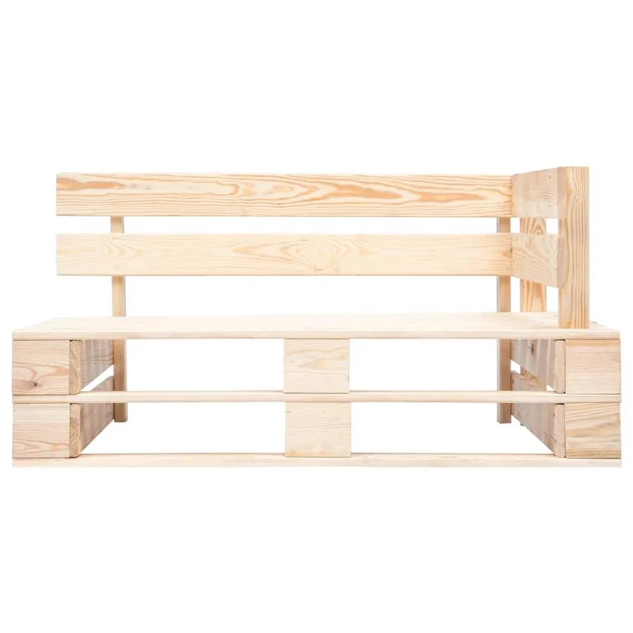 Banc d'angle palette de jardin bois - 2