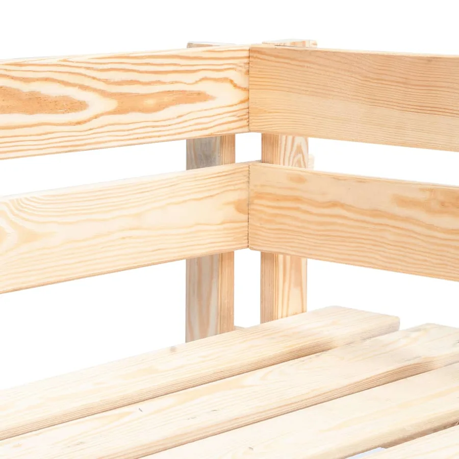 Banc d'angle palette de jardin bois - 3