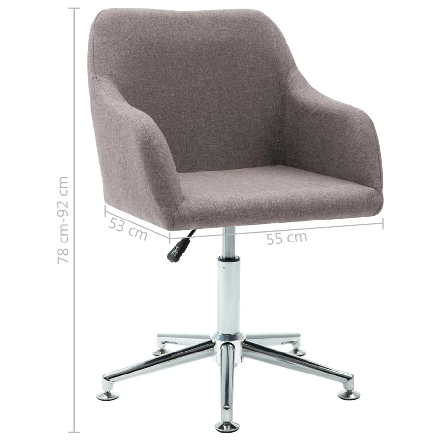 Chaises pivotantes à manger lot de 2 taupe tissu - 10