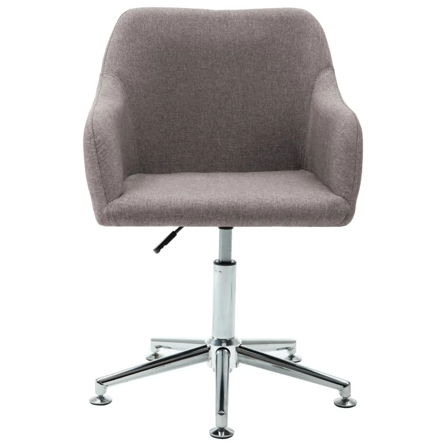 Chaises pivotantes à manger lot de 2 taupe tissu - 4