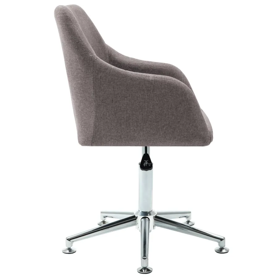 Chaises pivotantes à manger lot de 2 taupe tissu - 5