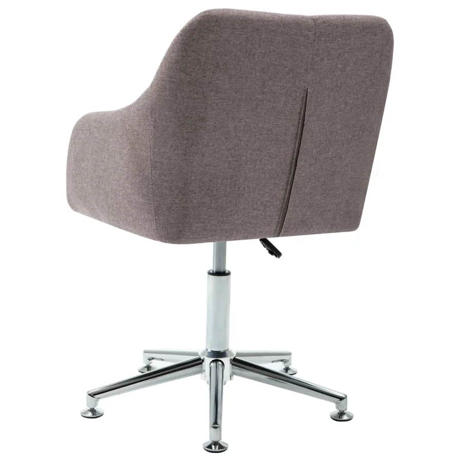 Chaises pivotantes à manger lot de 2 taupe tissu - 6