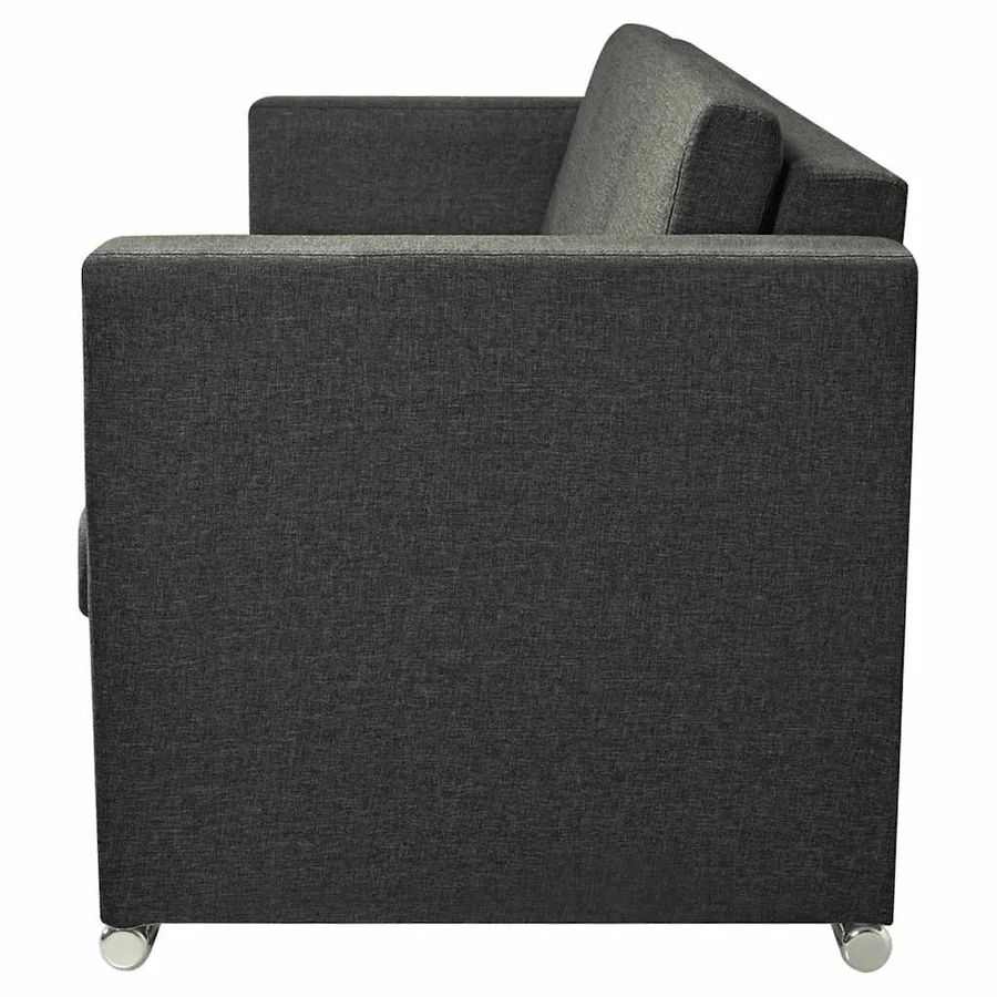 Ensemble de canapés deux pièces Tissu Gris foncé - 10