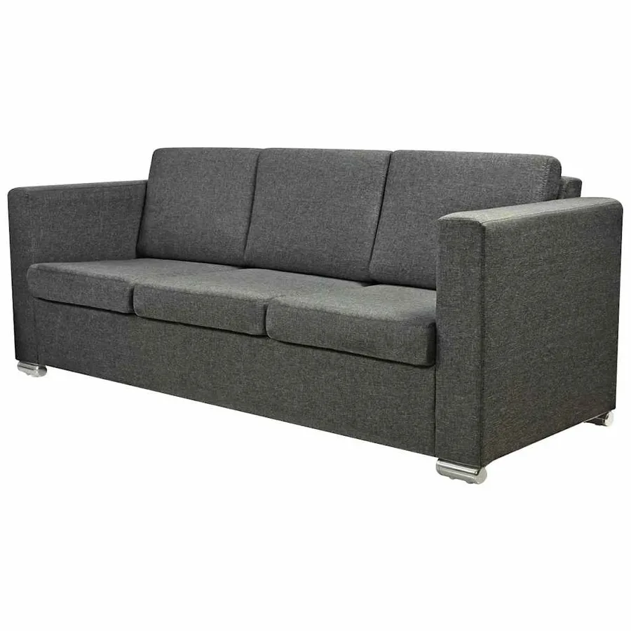 Ensemble de canapés deux pièces Tissu Gris foncé - 11