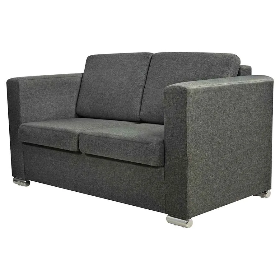 Ensemble de canapés deux pièces Tissu Gris foncé - 12