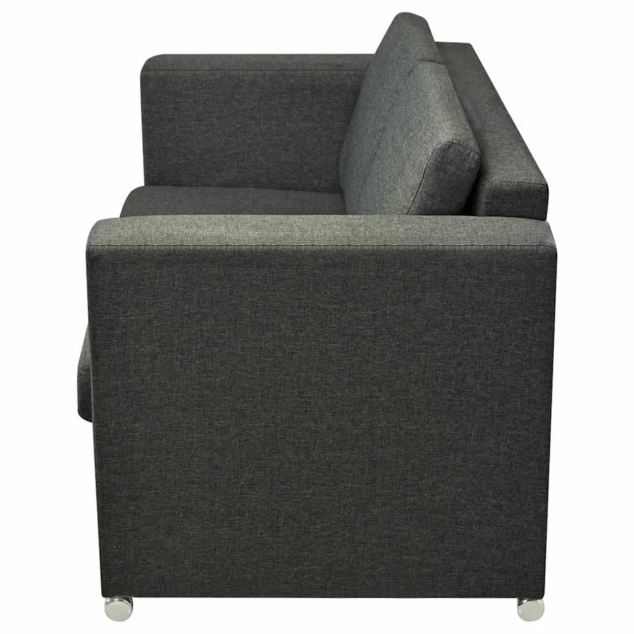 Ensemble de canapés deux pièces Tissu Gris foncé - 6