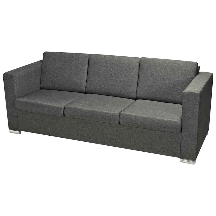 Ensemble de canapés deux pièces Tissu Gris foncé - 8