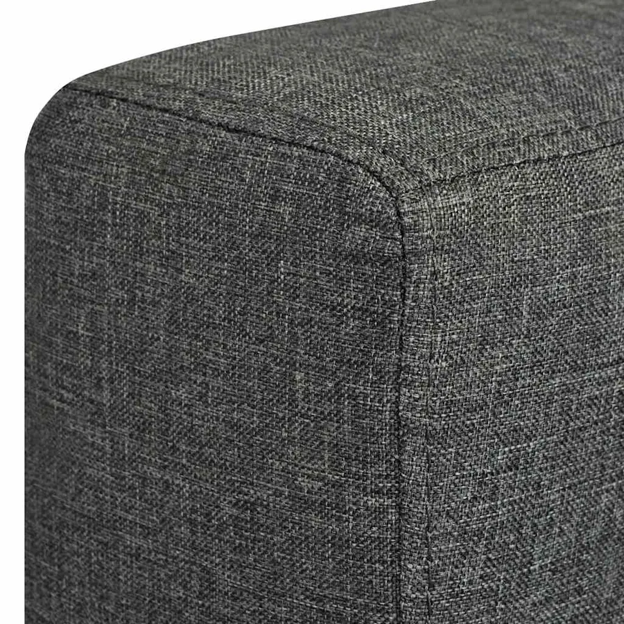 Ensemble de canapés deux pièces Tissu Gris foncé - 9