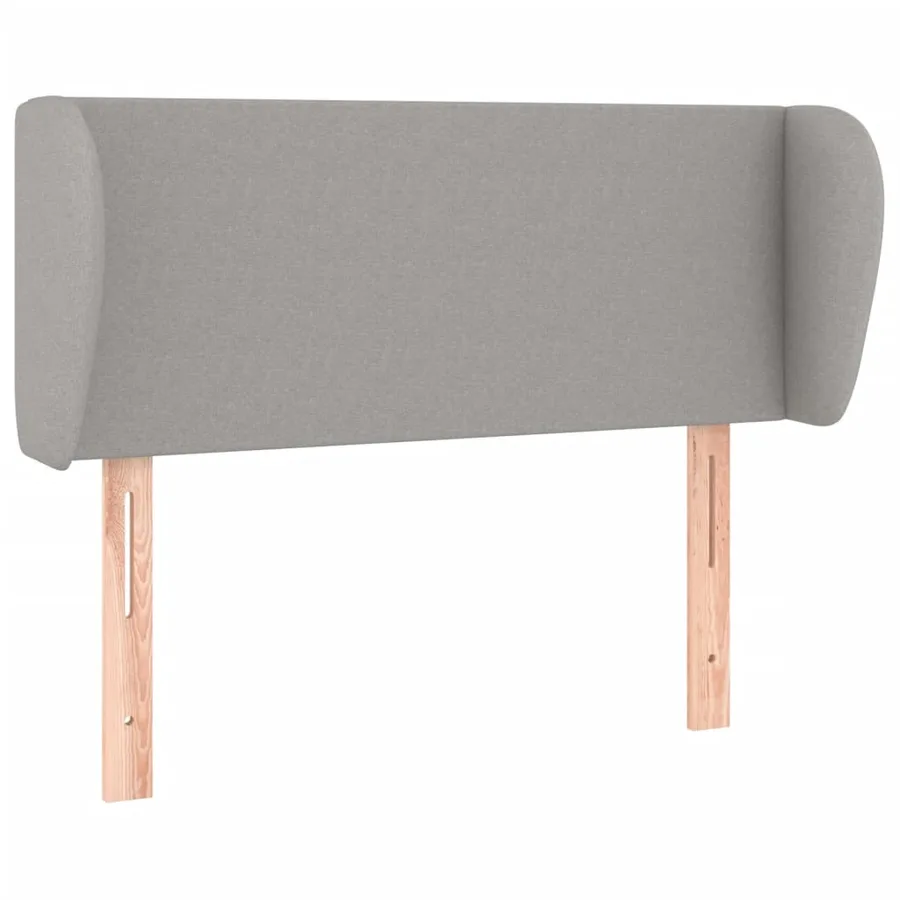 Tête de lit avec oreilles Gris clair 83x23x78/88 cm Tissu - 2