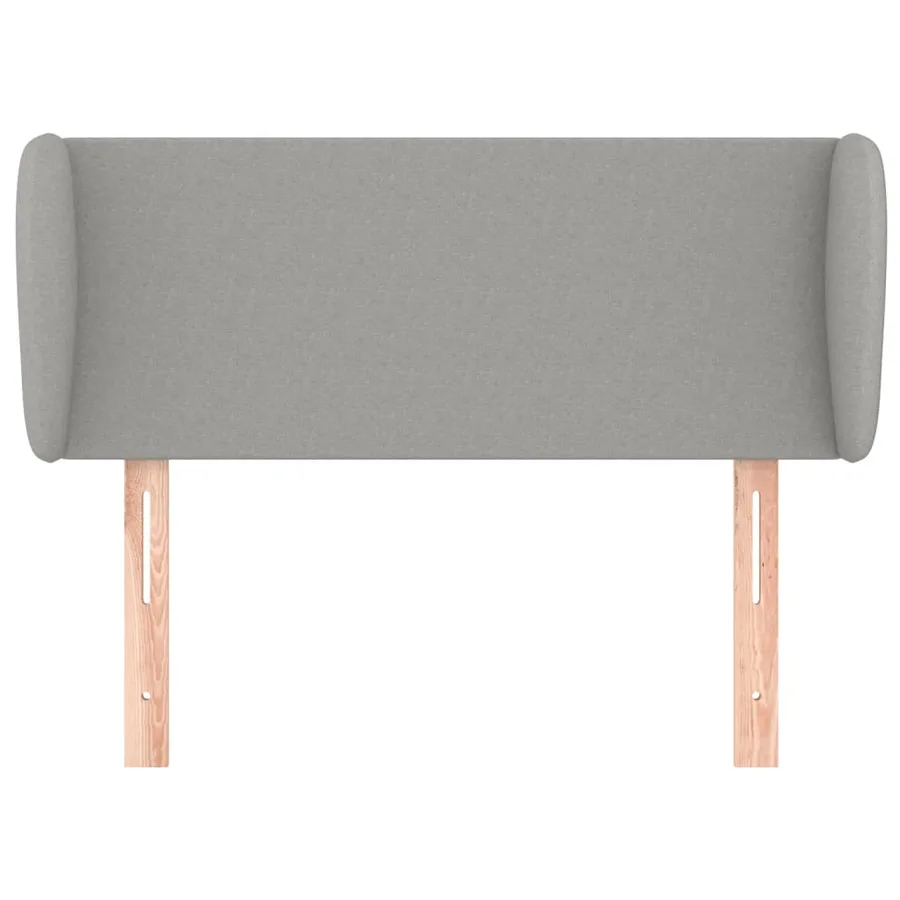 Tête de lit avec oreilles Gris clair 83x23x78/88 cm Tissu - 3