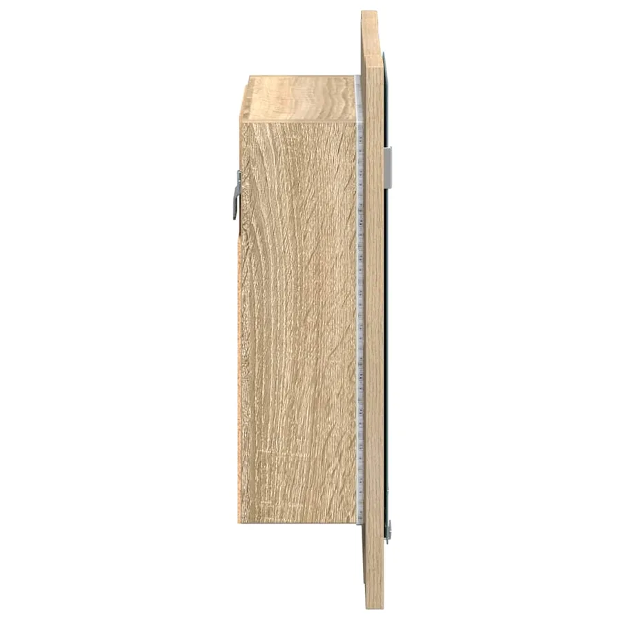 Armoire à miroir LED de bain Chêne sonoma 40x12x45 cm Acrylique - 10
