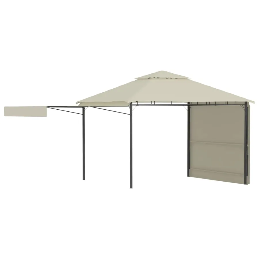 Belvédère avec double toits étendus 3x3x2,75 m Crème 180 g/m² - 2