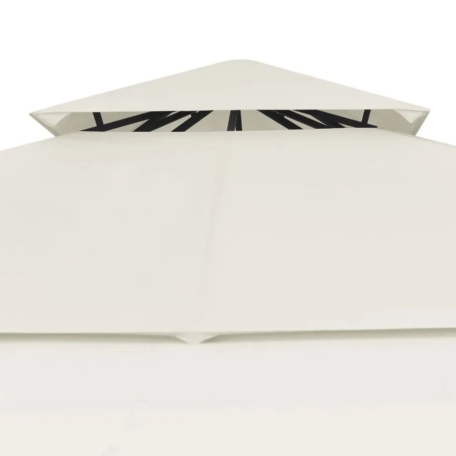 Belvédère avec double toits étendus 3x3x2,75 m Crème 180 g/m² - 6