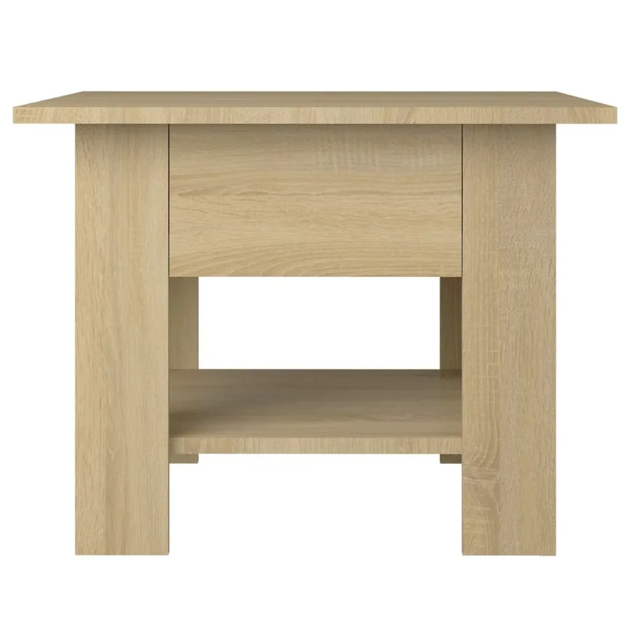 Table basse chêne sonoma 55x55x42 cm bois d'ingénierie - 4