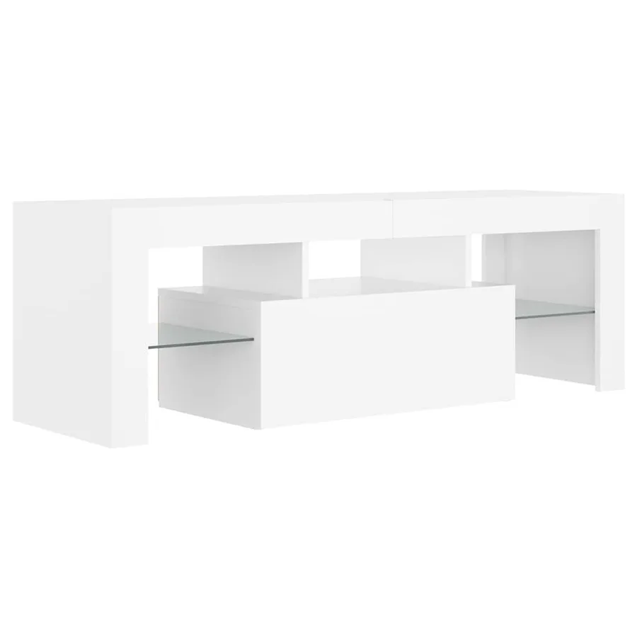 Meuble TV avec lumières LED Blanc 120x35x40 cm - 10