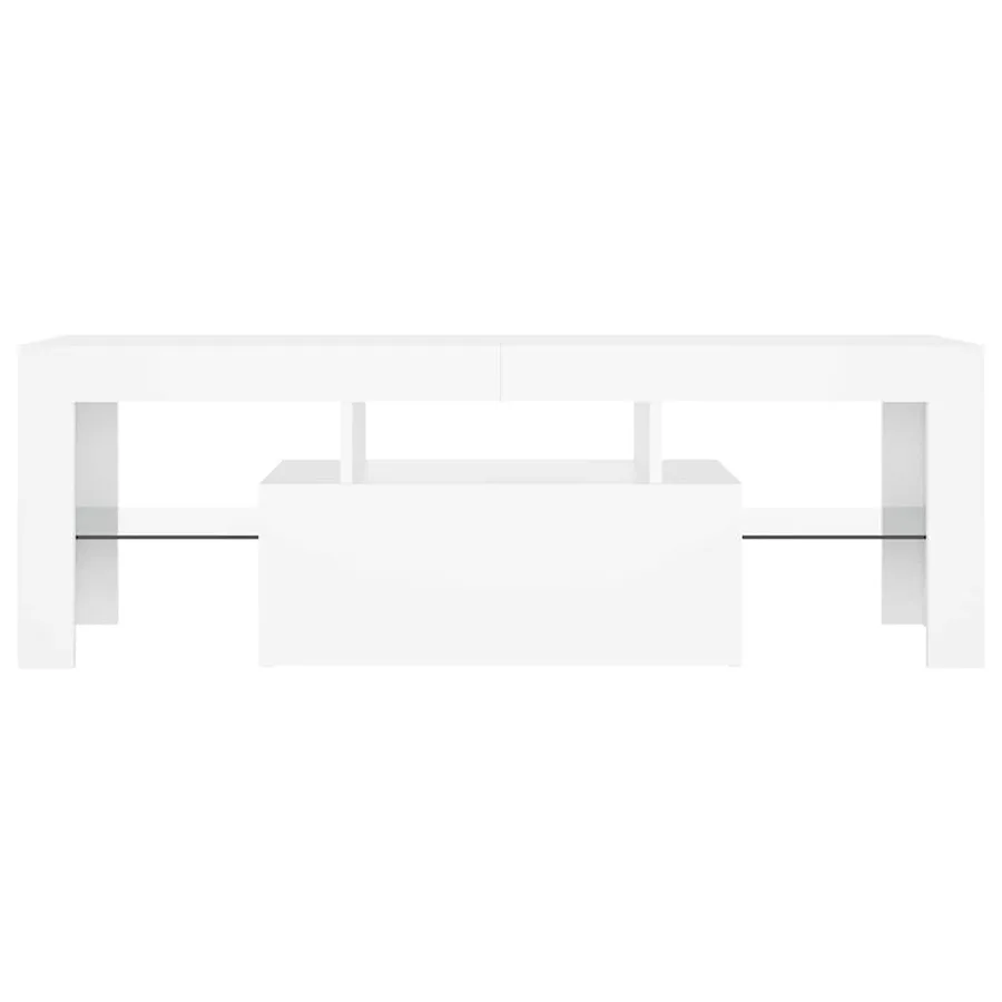 Meuble TV avec lumières LED Blanc 120x35x40 cm - 11